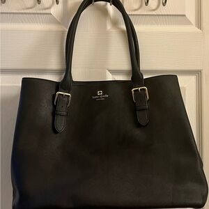 Kate Spade Black Tote with Gold Accents